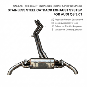 Escape de acero inoxidable personalizado Vortex con válvula electrónica para Audi Q8 3.0T 2019-2024, solución de sonido deportivo - Product Image 1