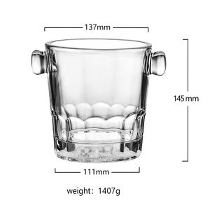ถังน้ำแข็งใสทรงกลมขนาด137มม. ถังน้ำแข็งเบียร์ไวน์แชมเปญสำหรับงานปาร์ตี้ - Product Image 3