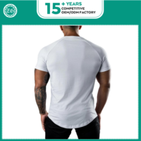 T-shirt de sport à séchage rapide OEM 96% coton 4% élasthanne, logo personnalisé, t-shirt de compression, t-shirt de sport pour homme