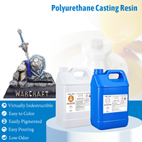 Résine de moulage en polyuréthane liquide 5L 1A2B, faible viscosité, marron + transparent, pour un coulage et un mélange faciles, pièces de prototype
