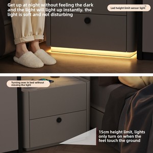 <span class=keywords><strong>ตู้</strong></span>ข้างเตียงอัจฉริยะทำจากไม้เนื้อแข็ง, ล็อคลายนิ้วมือขนาด<span class=keywords><strong>เล็ก</strong></span>สำหรับห้องนอน, <span class=keywords><strong>ตู้</strong></span>เก็บของข้างเตียง - Product Image 5