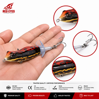 Échantillon Gratuit Nouvelle Leurre Rigide Rouge Yeux de Grenouille en ABS pour la Pêche en Lac et en Ruisseau, Vente en Gros à l'Export