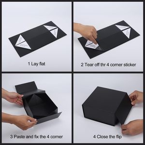 VANTUR Custom Luxury Black Cardboard Rigid Magnetic Folding <b>Gift</b> <b>Box</b> Y-26109-02 <b>Large</b> Recyclable Low Minimum Four-Color Printing - Product Image 3