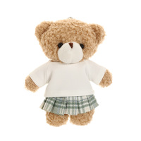 Jupe plissée Kawaii Jk Uniforme ours en peluche porte-clés animaux en peluche Mini ours en peluche jouets sac breloques porte-clés accessoire