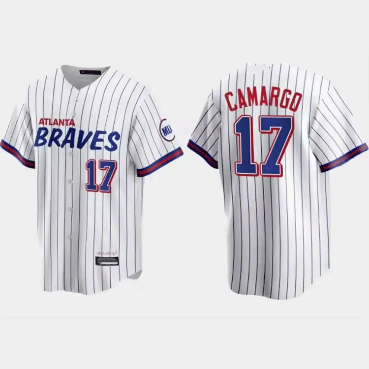 Jersey de béisbol cosido de gran oferta Atlanta Brave #13 Ronald Acuna Jr #27 Austin Riley 2021 City Connect Personal Custom Jersey