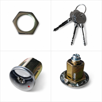 Serrure à cylindre en alliage de zinc 48 mm, remplacement de serrure de coffre-fort avec clé en fer numérotée, haute sécurité, serrure à came personnalisée en alliage de zinc 48 mm