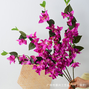 Flores Artificiales de Buganvilla Laixing, Colores Mezclados, Decoraciones para Bodas y Hogar, Hechas a Mano, Estilo Moderno, Decoración de Piso - Product Image 1