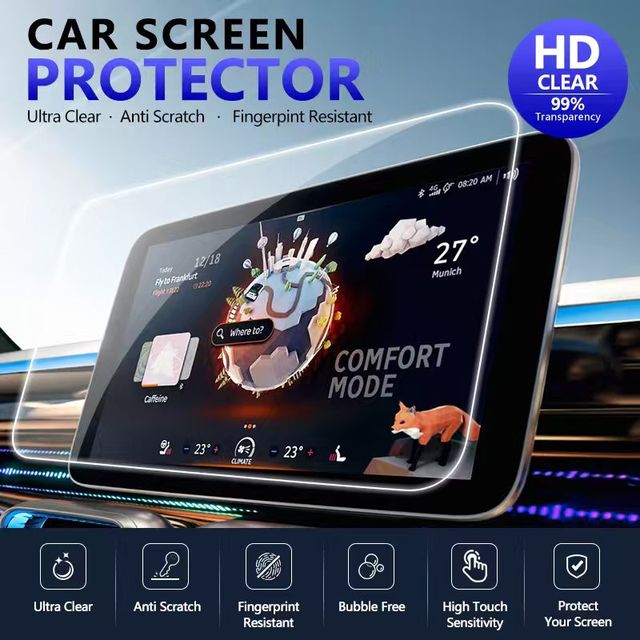 Car Touch Panel Screen Protector Film Ultra Clear Wear Resistant Anti Fingerprint Smooth Operation