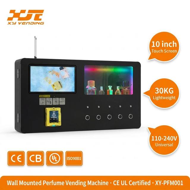 Wall Mounted Perfume Vending Machine CE UL Certified Automatic Fragrance Dispenser Hotel Mall
