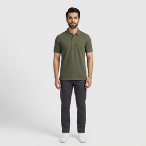 Camisas Polo de Golf Casuales de Punto con Patrón Sólido, Cómodas y Elegantes para Hombre, con Cuello, Antiarrugas y de Secado Rápido, Venta al por Mayor - Product Image 1