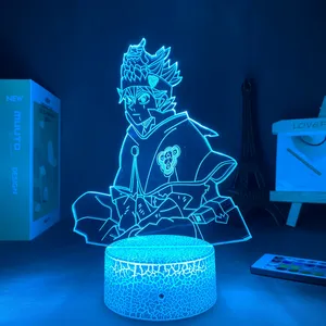 TW-2383 Led Panel Lights Anime Figure Black Clover 3D Lamp Christmas Day Gift HOME Decor Acrylic Touch Sensor 3D Lamp