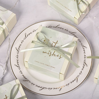 Nouvelle boîte à dragées carrée rustique thème forêt, boîte à bonbons vide créative, pack souvenir populaire pour invités de mariage, vente en gros, logo personnalisé