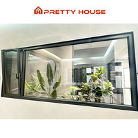 Fenêtre à battant moderne insonorisée à double vitrage trempé, résistante aux intempéries, à persiennes inversées, pour maison passive
