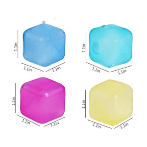 Set di cubetti di ghiaccio riutilizzabili senza BPA per uso alimentare blu quadrato Non diluibile da Bar whisky Vodka cocktail di caffè in plastica - Product Image 2