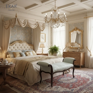 Panca di Lusso per Fondo Letto EKAR Sovereign Manor |   Divanetto per <span class=keywords><strong>Camera</strong></span> <span class=keywords><strong>da</strong></span> Letto in Stile Inglese Intagliato a Mano | - Product Image 5