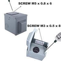 Presa di Corrente per Camper 50 Amp 125/250 Volt, Scatola Elettrica Esterna Impermeabile e Bloccabile