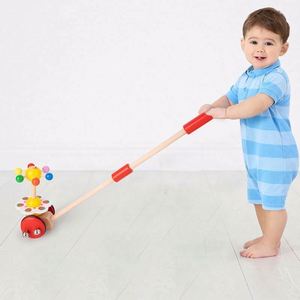 Jouet musical pour bébé en bois, bâton détachable pour marcher, papillons dansants, à pousser et à tirer - Product Image 2