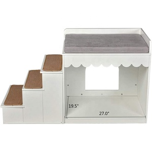 Mehrstöckiges Haustierbett Fensterliegeplatz Holztreppe Etagenbett Katzenhöhle für Hunde und Katzen - Product Image 3