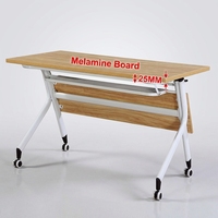Büro-Klapptisch und -Stuhl-Set, Tragbare Faltbare Möbel mit Rollen, Verstellbarer Besprechungs- und Laptop-Tisch, Anpassbar