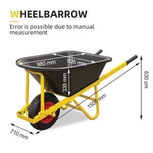 Carretilla de Hierro Resistente, Carretillas Metálicas para Trabajo Pesado, Carretilla Agrícola para Construcción, Jardinería Industrial - Product Image 4