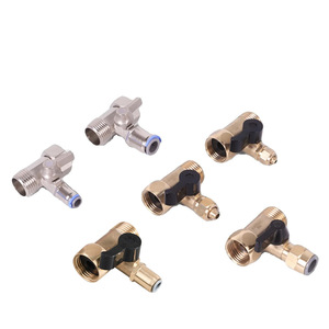 Water Purifier Valve Copper 1 In Quick Insertion Interface With Nut For <b>Reverse</b> <b>Osmosis</b> <b>System</b> - Product Image 2