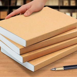 Organiseur/Agenda format A5, reliure thermique, couverture en kraft simple imprimée, papier ligné, dos coloré, pour étudiants - Product Image 4