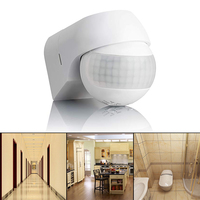 Détecteur de mouvement IP44 pour extérieur, étanche, à fixation murale, capteur infrarouge/interrupteur à capteur de mouvement orientable