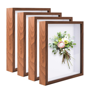 Cadres en bois 3D avec verre pour présentoirs à profondeur de 3 cm et 5 cm, formats 8x8, 8x10, 10x10, 12x12 pouces et A4 - Vente en gros - Product Image 1