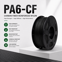 Filament LONGQI PA6-CF en fibre de carbone nylon 1,75 mm 1 kg, plastique technique haute résistance pour imprimante 3D – Vente en gros usine