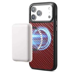 Étui de téléphone en cuir véritable tressé <span class=keywords><strong>pour</strong></span> Apple <span class=keywords><strong>iPhone</strong></span> 17 Pro Max, nouvelle coque magnétique compatible charge sans fil - Product Image 2