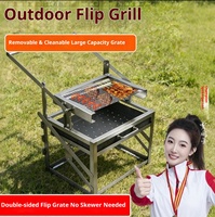 Barbecue automatique rotatif pour la maison et le jardin, four à griller surélevé et épaissi, température constante, idéal pour le camping en extérieur