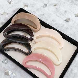 Pinzas de Pelo de Plástico de Estilo Coreano con Forma Semicircular, Elegantes Pinzas de Pelo para Mujer, Accesorios para el Cabello para Uso Diario - Product Image 2