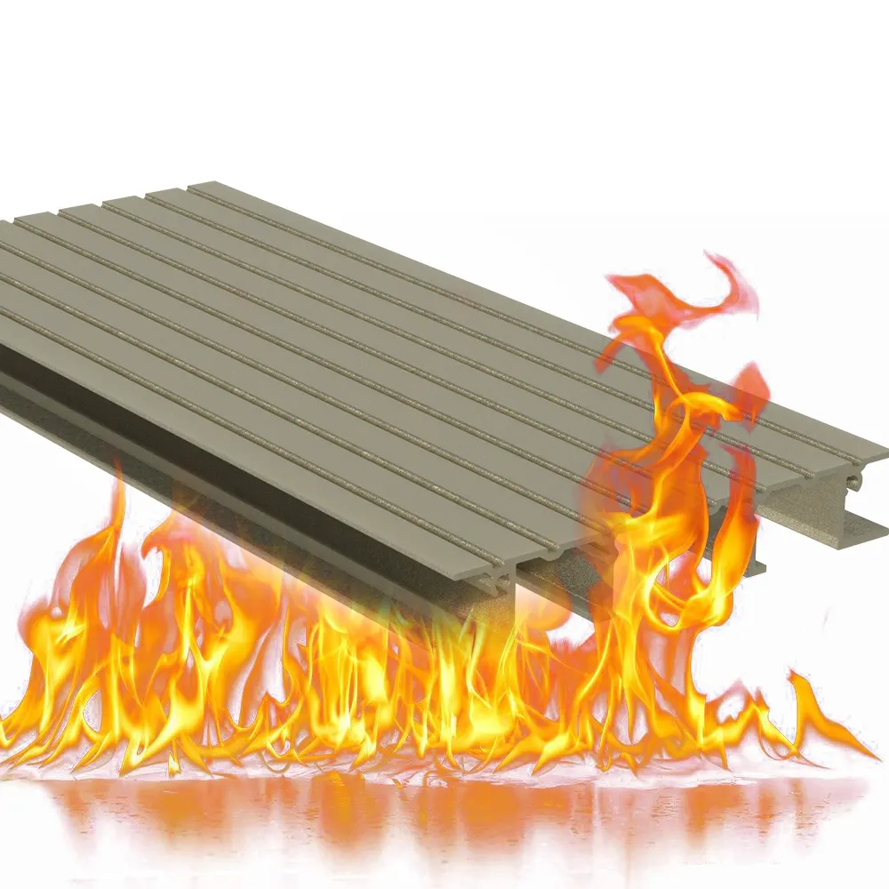 Panneau de terrasse en aluminium composite résistant au feu et aux intempéries Plancher en aluminium extrudé de haute qualité