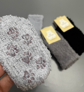 Chaussettes pelucheuses antidérapantes pour enfants unisexes avec polaire de corail, pantoufles épaisses et chaudes pour dormir, chaussettes antidérapantes pour <span class=keywords><strong>bébé</strong></span> pour l'hiver - Product Image 2