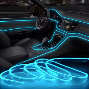 ไฟบรรยากาศนีออนอัตโนมัติ 3M RGB แถบไฟภายในแบบยืดหยุ่นพร้อมสวิตช์ ไฟเบอร์ออปติก USB สำหรับรถยนต์ ไฟ EL แบบเส้นเย็น ไฟสร้างบรรยากาศ 12V 36W - Product Image 3