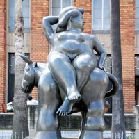 Personalizado Fernando Botero famosa escultura de bronce Europea mujer arte gordo gran tamaño estatua de bronce