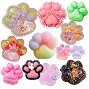 Wholesale Customized <b>Cat</b> Paw <b>Squishy</b> Toys Soft TPR Material Slow Rising Mochi Texture Kawaii Stress Ball Bulk Order Squeeze Toys - Product Image 6