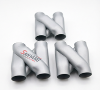 Nouveau design, impression 3D, tuyau d'échappement en Z, tuyau d'échappement pour tous les modèles de voitures, universel, tuyau en X, 63/70/76 mm, système d'échappement tuning, Sus316L