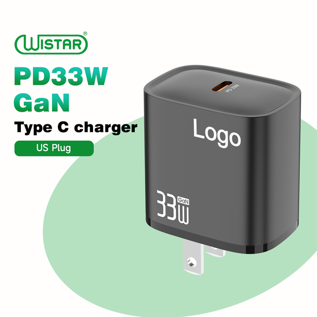 Wistar 33W GaN Fast Charger PD Function USB C Cable Combo US Plug Output Mobile Laptop
