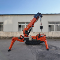 Grue araignée électrique robuste de 3 tonnes avec rotation à 360 degrés et système hydraulique pour la rénovation de bâtiments, à vendre