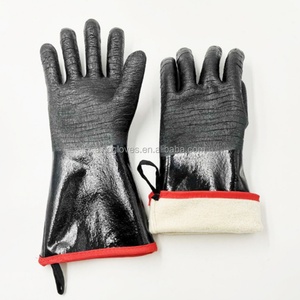 Gants de sécurité pour barbecue, four, résistants à la chaleur, en néoprène, antidérapants, pour fumoir, cuisine, barbecue - Product Image 4