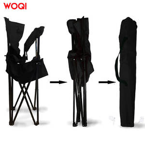 เก้าอี้พับได้สำหรับตั้งแคมป์กลางแจ้ง Woqi สีเขียวมะกอก ผ้า Oxford โครงเหล็ก พกพาสะดวก ใช้ได้ในสวน - Product Image 4