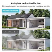 Cámara de Seguridad Inalámbrica para Ventana, 5Ghz Wifi, Interior/Exterior, Cámaras Duales, Visión Nocturna en Color, Detección de Movimiento