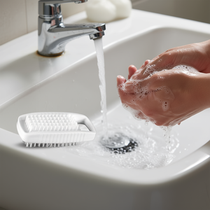 RIVAL Cepillo para lavarse las manos de plástico, 9x4x3,5 cm, blanco, paquete de 10 - Product Image 3