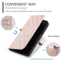 Étui de téléphone magnétique de luxe avec porte-cartes, anneau de maintien et sangle bandoulière pour iPhone 17, 16, 15, Samsung, Xiaomi