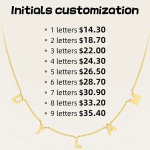 Personalised 925 <b>Silver</b> Gold Plated Chain 5A Zirconia Custom Name Letter <b>Initial</b> Pendant Fine Fashion Jewelry <b>Necklace</b> for Women - Product Image 2