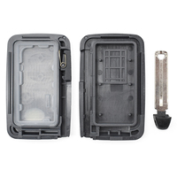 Boîtier de clé télécommande blanc à 3 boutons avec lame vierge non taillée, clé de voiture universelle pour clés de véhicule, pièces de rechange pour serrurier