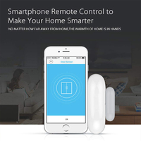 Sensor Pintu Jendela Wifi Pintar Tuya, Sensor Kontak untuk Perangkat Rumah Pintar, Mendukung Alexa