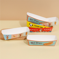 Boîte d'emballage pour bâtonnets de hot-dogs au fromage, en matériau alimentaire résistant à l'huile, impression offset personnalisable, vente en gros