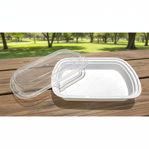 <b>Microwavable</b> Disposable PP Plastic Food Container with Airtight Lid for Meal Prep and Takeout <b>Storage</b> Solutions - Product Image 1
